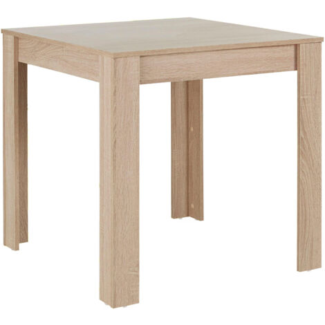 Lynn Table à manger en effet chêne 4 personnes L80 (1/5)