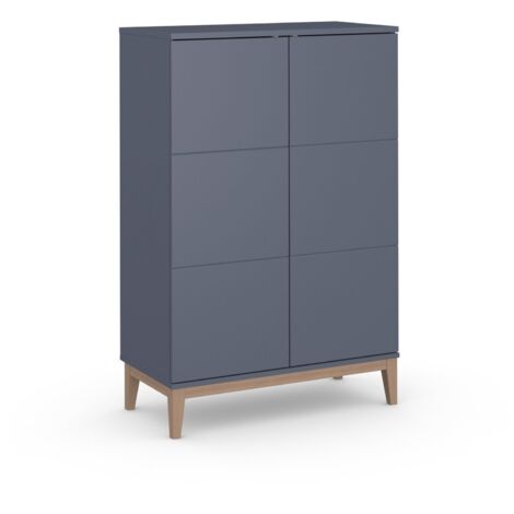 Pelle Armoire avec 2 portes en effet bois gris (1/5)