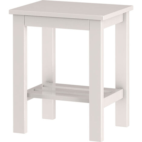 Trend Table de chevet en mélaminé blanc (1/4)