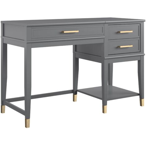 Westerleigh Bureau avec plateau élévateur en mélaminé gris graphite (1/5)