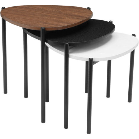 Alek Tables gigognes ensemble de 3 pièces en effet bois (1/5)