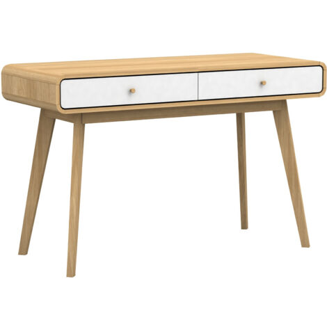 Cassie Bureau avec 2 portes en effet chêne blanc (1/5)