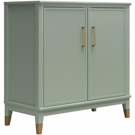 Westerleigh Armoire avec 2 portes en effet bois vert (1/5)