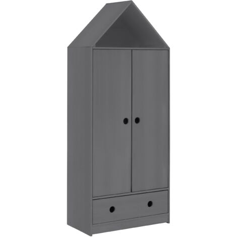 Alpi-Wardrope 2 Portes 1 Tiroir Gris