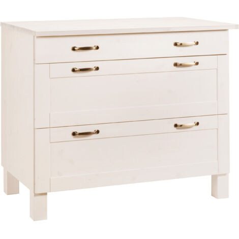 Alby-Armoire à 3 tiroirs blanche