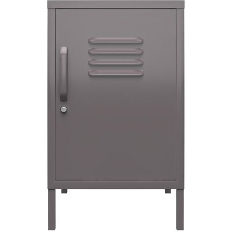 BradfordTable d'appoint avec 1 porte en métal gris graphite (1/5)