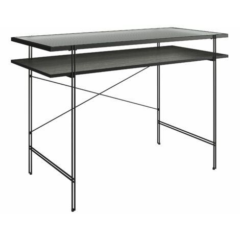WainwrightBureau en effet chêne noir / verre (1/5)