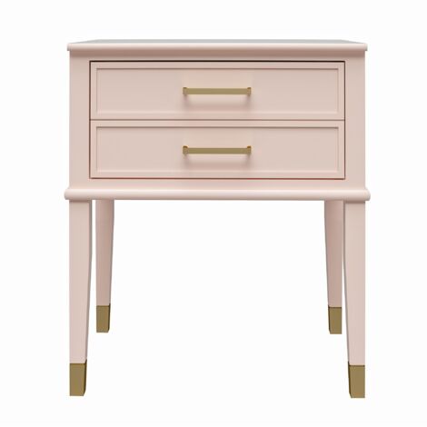 WesterleighTable d'appoint avec 1 tiroir en mélaminé rose (1/5)
