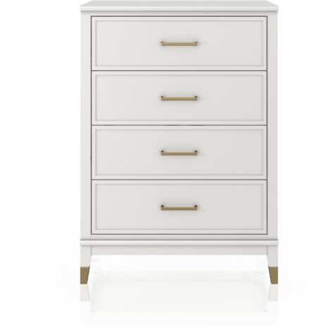 WesterleighCommode avec 4 tiroirs en effet bois blanc (1/5)