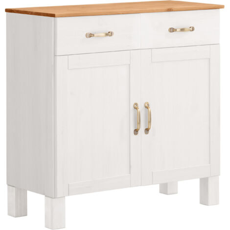 Alby-Buffet avec 2 portes et 2 tiroirs en blanc honig (1/5)