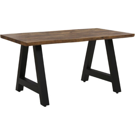 Ryan-Table à manger 160 cm en Planklook Noir (1/4)