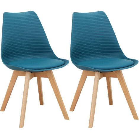 Armin-Chaise de salle à manger Pack 2 Petrol (1/5)