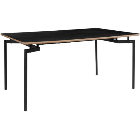 Aldo-Table à manger 160 cm 6 places en Noir (1/5)