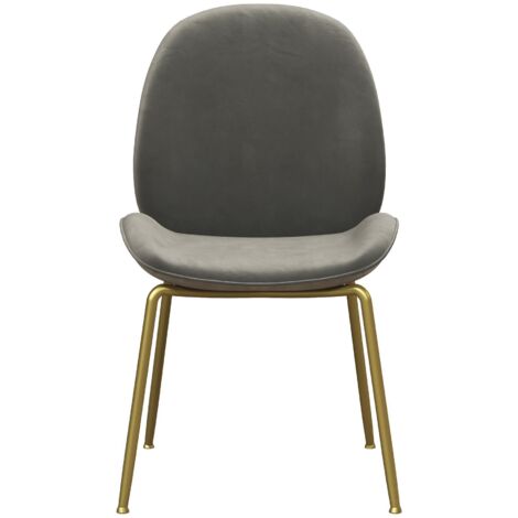 Astor-Chaise de salle à manger en gris velours (1/5)
