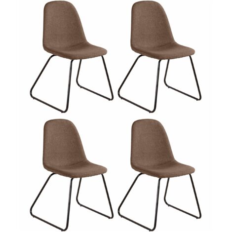 ColbyFauteuil de salle à manger en tissu Cappucino 4 Pack (1/3)