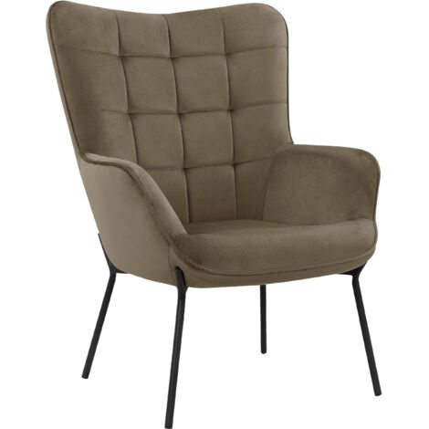 BorisPouf avec rangement en velours gris clair (1/5)