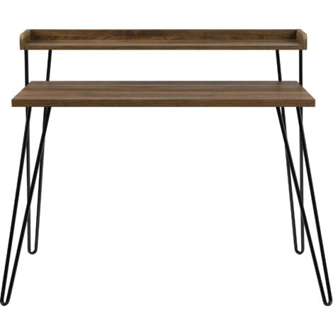 Haven-Bureau avec étagère en noyer aspect marron (1/5)