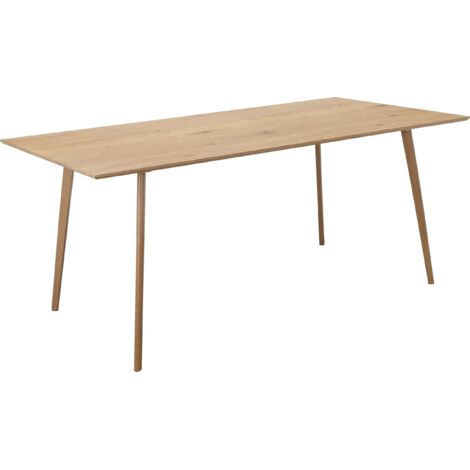 Monza2-Table à manger 180 cm 6 places en Nature MDF Chêne (1/4)