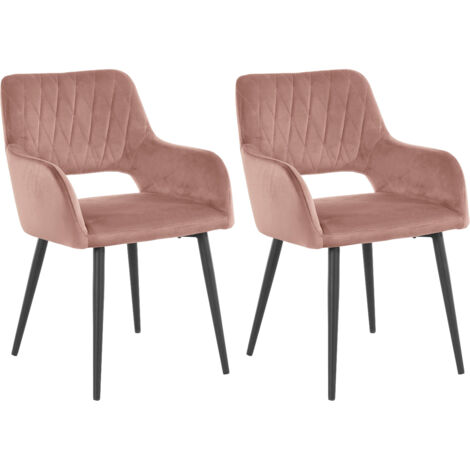 Franca-Chaise de salle à manger Pack 2 Rose (1/5)