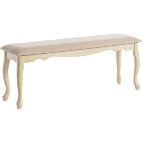 QUEEN ANNE-Banc vintage blanc crème