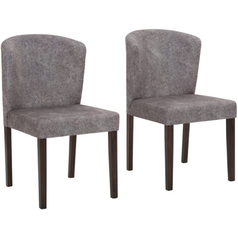 Hamilton-Set de chaises de salle à manger de 2 en PU Vintage Cappucino (1/5)