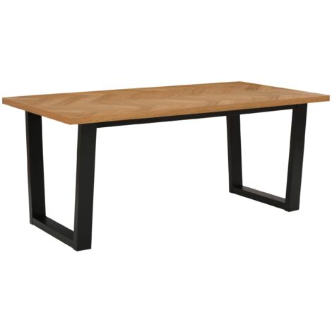 New Haven-Table à manger 180 cm 8 places en aspect chêne (1/4)