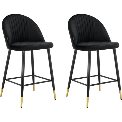 Marlis-Chaise de bar Pack 2 Noir (1/5)