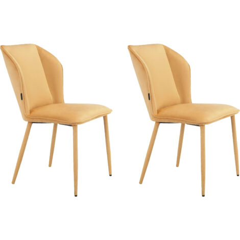 Wilma-Chaise de salle à manger Paquet de 2 moutarde (1/5)