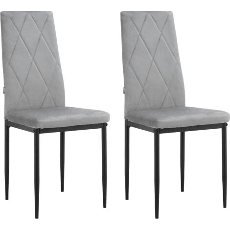 Melly-Chaise de salle à manger Pack 4 gris (1/5)