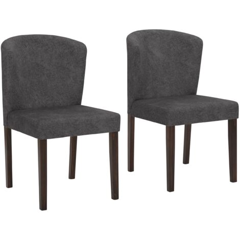 Hamilton-Ensemble de 2 chaises de salle à manger en PU Vintage Brown (1/5)