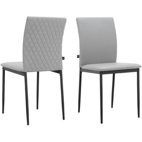 Pavia-Chaise de salle à manger Lot de 2 gris (1/5)