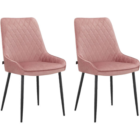 Maya-Chaise de salle Ă manger Pack 2 Rose (1/5)