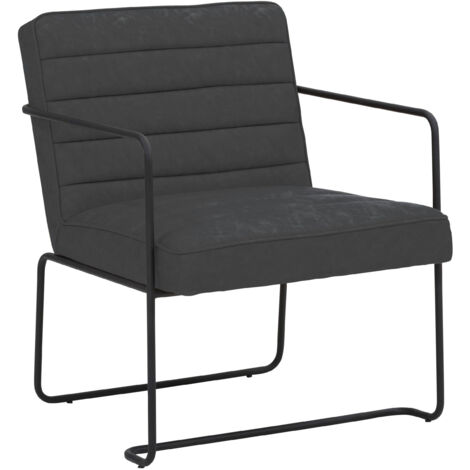 Panama-Fauteuil en PU gris foncé (1/5)