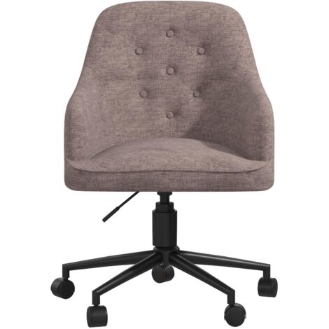 Her Majesty-Chaise de bureau rembourrée avec roulettes en gris lin (1/5)