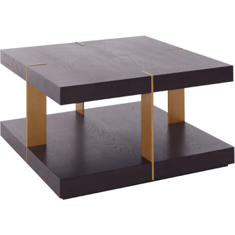Verrazano-Table basse 90 cm en MDF Laiton Marron (1/3)