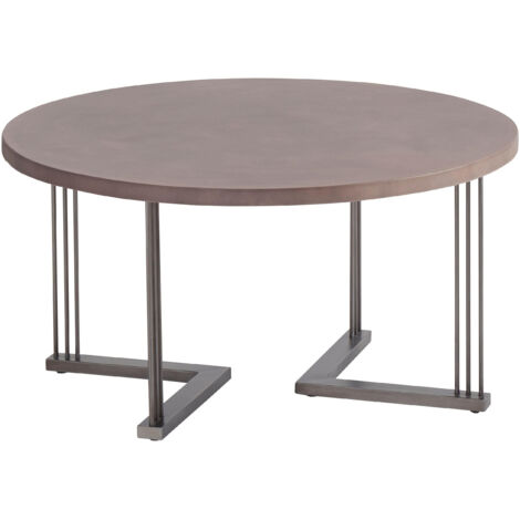 Steph-Table basse 80 cm en métal noir (1/3)