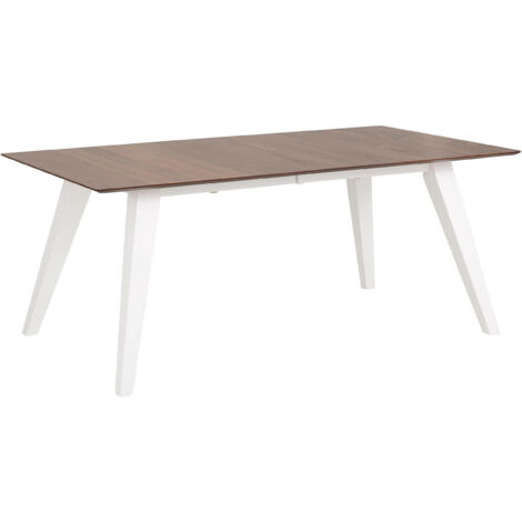 Roswell-Table de salle à manger avec rallonges 180 cm aspect noyer (1/5)