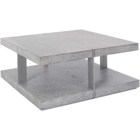 Verrazano-Table basse 90 cm aspect bois gris argenté (1/3)
