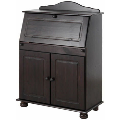 MetteSecrétaire avec 2 portes en pin marron