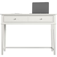 Franklin-Bureau avec 1 tiroir en MDF blanc