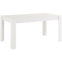 Lynn Table à manger en mélaminé blanc 8 personnes L160