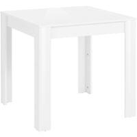 Lynn Table à manger en mélaminé blanc 4 personnes L80