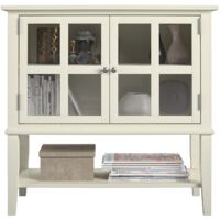 Franklin-Armoire avec 2 Portes en MDF Blanc