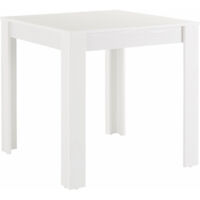 Lynn Table à manger en mélaminé blanc 4 personnes L80