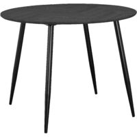 Monza-Table de salle à manger à ̃100 4 personnes Motif en arête de poisson en chêne aspect gris foncé