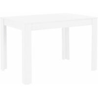 Lynn Table à manger en mélaminé blanc 6 personnes L120