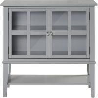 Franklin-Armoire avec 2 Portes en MDF Gris