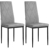 Melly-Chaise de salle à manger Lot de 2 gris