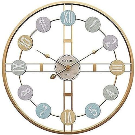Boltze Wanduhr Yella | Ø 40 Cm, Retro-Design Mit Römischen Ziffern | Weiß, Aus Glas & Kunststoff