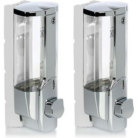 Andoer 200mlx2 Seifenspender Wandbefestigung, Manueller Seifenspender, Wand-Shampoo-Duschgel Andoer 200mlx2 Seifenspender Wandbefestigung, Manueller Seifenspender, Wand-Shampoo-Duschgel